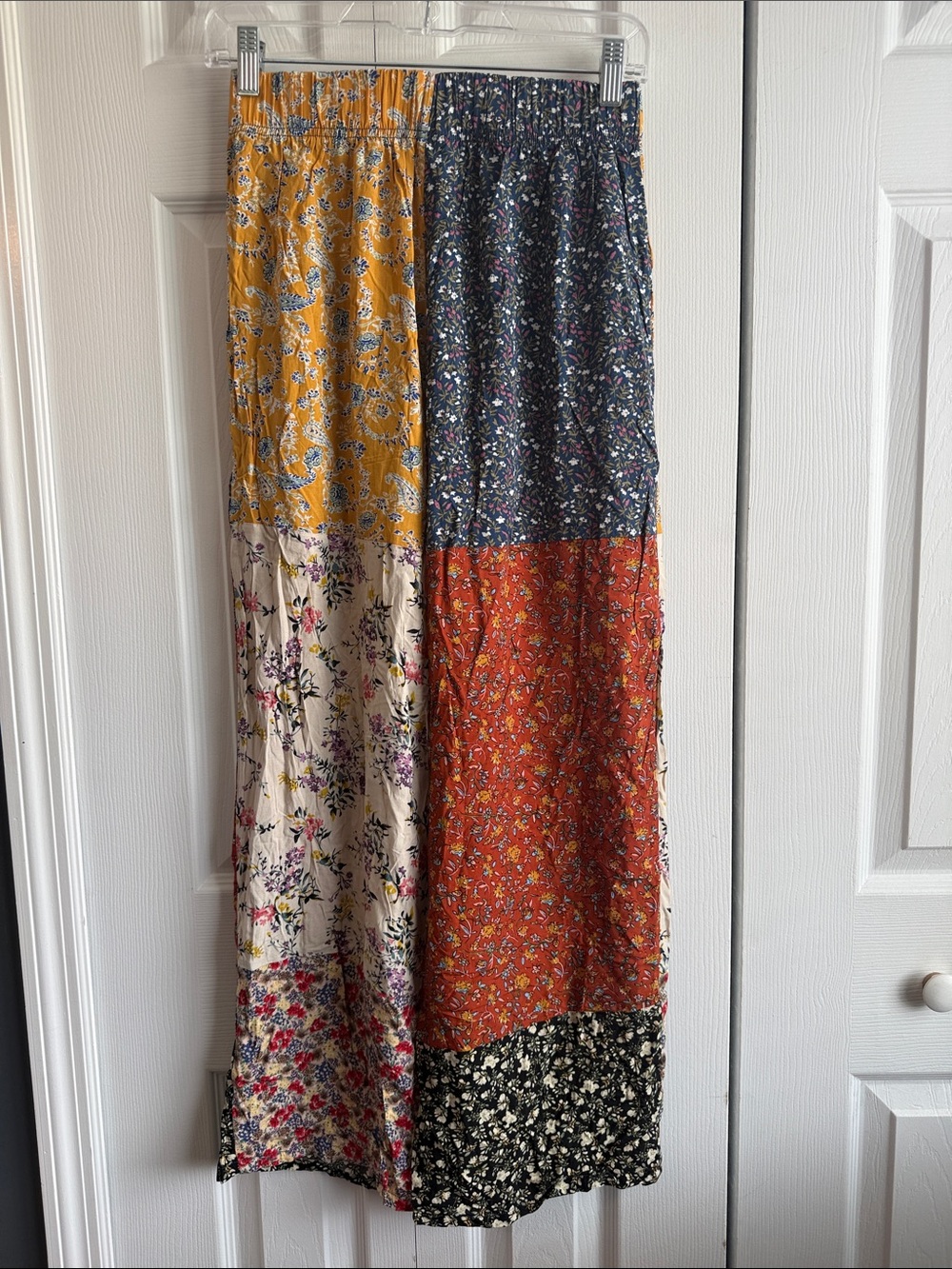 NEW Natural Life Mimi Wide Leg Pants patchwork Floral Mix Small - Picture 5 of 5